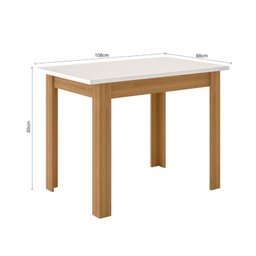 Mesa de Jantar Retangular 108cm Bellagio - 3