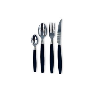 Jogo de Talheres Faqueiro Aço Inox com Gaveteiro - Preto