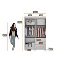Ver imagem 4 de Guarda Roupa Solteiro com Pés 4 Portas 3 Gavetas - Encant-branco - Móveis Novo Horizonte