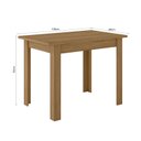 Ver imagem 3 de Mesa de Jantar Retangular 108cm Bellagio Laranja/Carvalho