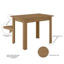 Ver imagem 4 de Mesa de Jantar Retangular 108cm Bellagio Laranja/Carvalho