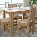 Ver imagem 2 de Mesa de Jantar Retangular 108cm Bellagio Laranja/Carvalho/Off White