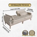 Ver imagem 2 de Sofá Cama Rivieira 2.50m - Bege