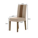 Ver imagem 4 de Kit 2 Cadeiras Estofadas Lisa com Detalhe em Courvin