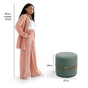 Ver imagem 3 de Puff Redondo Decorativo em Veludo Confortável Design Moderno