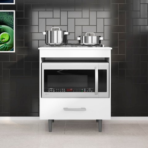 Balcão Multiuso 1 Gaveta Alecrim Branco