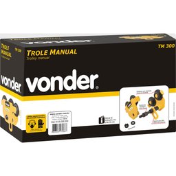 Trole manual 3,0 toneladas largura 100-203mm tm300 - Vonder - 1