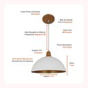 Ver imagem 5 de Luminária Esfera Premium Lustre Teto Meia Lua Texturado Luxo:branco