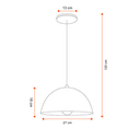 Ver imagem 3 de Luminária Esfera Premium Lustre Teto Meia Lua Texturado Luxo:branco