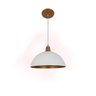 Luminária Esfera Premium Lustre Teto Meia Lua Texturado Luxo:branco - 1