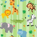 Ver imagem 3 de Papel de Parede Infantil - Safari Baby Arte Destaque 3 Metros