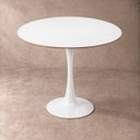 Ver imagem 1 de Mesa de Jantar Redonda Saarinen Basic 110cm Branca Design Moderno