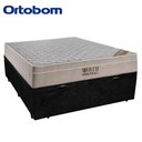 Ver imagem 5 de Cama Baú Casal Suede + Colchão Casal Ortobom Airtech Molas SpringPocket (65x138x188) Preto