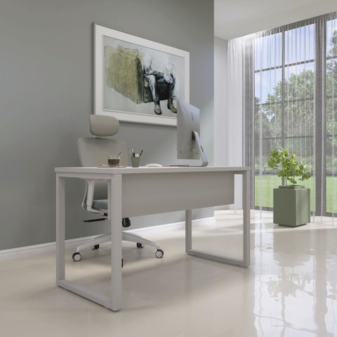 Mesa Madeira M134/60P25TUB 134cm Industrial Cinza