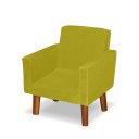 Ver imagem 4 de Mini Poltrona Cadeira Infantil Nina de Criança Suede Amarelo Pés Palito
