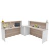 Balcão Atendimento de Canto em L Recepção/consultório 1400x600 Netmobil - Dubai/branco - 3