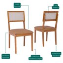 Ver imagem 2 de Cadeiras Jantar Madeira Maciça 2un Palmas Madeira/kaki