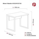 Ver imagem 4 de Mesa Madeira M150/60P25TUB 150cm Industrial Walnut e Preto Marrom