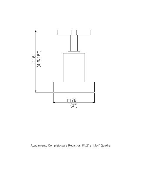 Acabamento para Registro Base Deca 1.1/4 e 1.1/2 (grande) Quadra Perflex - 2