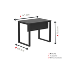 Ver imagem 4 de Escrivaninha M90/60p25tub 90cm Industrial Preto