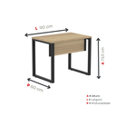 Ver imagem 4 de Escrivaninha M90/60p25tub 90cm Industrial Noce Naturalle