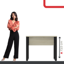 Ver imagem 5 de Escrivaninha M90/60P25TUB 90cm Industrial Nogueira Casablanca e Preto Bege