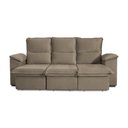 Ver imagem 5 de Sofá Retrátil Reclinável America 2,30m Suede Marrom Claro