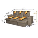 Ver imagem 7 de Sofá Retrátil Reclinável America 2,30m Suede Marrom Claro