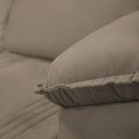 Ver imagem 2 de Sofá Retrátil Reclinável America 2,30m Suede Marrom Claro