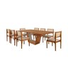 Conjunto Sala de Jantar Mesa 220cm Madeira Maciça Cristal 8 Cadeiras Bari - 2
