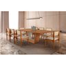 Conjunto Sala de Jantar Mesa 220cm Madeira Maciça Cristal 8 Cadeiras Bari - 1