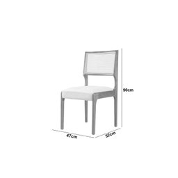Conjunto Sala de Jantar Mesa 220cm Madeira Maciça Zurick 8 Cadeiras Bari - 3