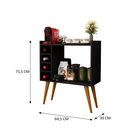 Ver imagem 6 de Aparador com Adega Bar Cantinho do Café Pés Palito Retrô Berlim Cor:preto