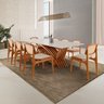 Conjunto Sala de Jantar Mesa 220cm Madeira Maciça Zurick 8 Cadeiras Maia - 1