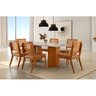Conjunto Sala de Jantar Mesa 180cm Madeira Maciça Persia 6 Cadeiras Atila - 1