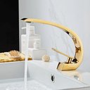 Ver imagem 3 de Torneira Banheiro Cascata Misturador Monocomando Aço Inox 304 Dourada Luxo - Brinovar