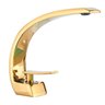 Torneira Banheiro Cascata Misturador Monocomando Aço Inox 304 Dourada Luxo - Brinovar - 2