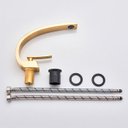 Ver imagem 7 de Torneira Banheiro Cascata Misturador Monocomando Aço Inox 304 Dourada Luxo - Brinovar