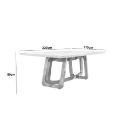 Conjunto Sala de Jantar Mesa Madeira Maciça Genova 8 Cadeiras Monaco - 4