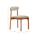 Ver imagem 4 de Conjunto de Mesa de Jantar Retangular em Madeira Maciça com Vidro e 8 Cadeiras Genova Monaco Yescasa