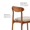 Ver imagem 5 de Conjunto de Mesa de Jantar Retangular em Madeira Maciça com Vidro e 8 Cadeiras Genova Monaco Yescasa