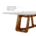 Ver imagem 6 de Conjunto de Mesa de Jantar Retangular em Madeira Maciça com Vidro e 8 Cadeiras Genova Monaco Yescasa