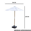 Ver mais imagens de Ombrelone de Madeira Central sem Base:branco
