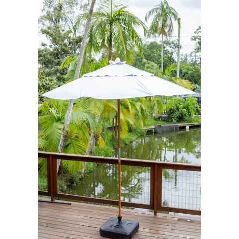 Ombrelone de Madeira Central sem Base:branco