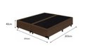 Ver imagem 5 de Cama Box King - Tecido Sintético Marrom com Colchão Extra Firme D28 - Suporta 80Kg