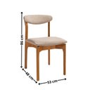 Ver imagem 3 de Kit 2 Cadeiras para Sala de Jantar Monaco Madeira Maciça Marrom/Imbuia