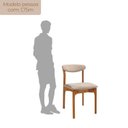 Ver imagem 4 de Kit 2 Cadeiras para Sala de Jantar Monaco Madeira Maciça Marrom/Imbuia