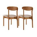 Ver imagem 2 de Kit 2 Cadeiras para Sala de Jantar Monaco Madeira Maciça Marrom/Imbuia