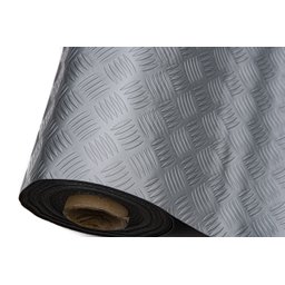 Piso Relevo Moeda 1mm Pvc Emborrachado Antiderrapante 1x1 Cor:busprata - 2