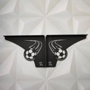 Ver imagem 7 de Par Mãos Francesas Pretas Decorativas 20cm Futebol Bola Rápida Aço